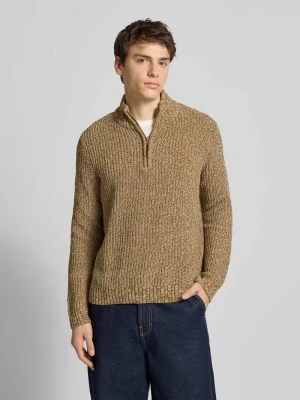 Bluza o kroju regular fit z kołnierzem i krótkim zamkiem błyskawicznym model ‘JOIN’ Only & Sons