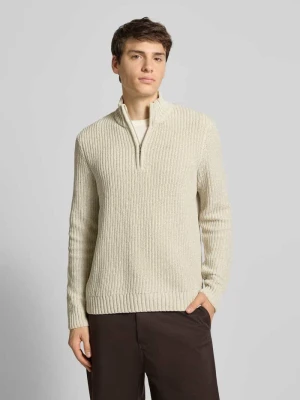 Bluza o kroju regular fit z kołnierzem i krótkim zamkiem błyskawicznym model ‘JOIN’ Only & Sons