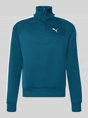 bluza o kroju regular fit z kołnierzem zapinanym model 'T7 ALWAYS ON' Puma Petrol