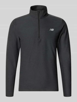 bluza o kroju regular fit z kołnierzem zapinanym New Balance Czarny