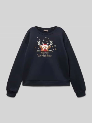 Bluza o kroju regular fit z mieszanki bawełny i wiskozy ‘YDA LIFE XMAS’ Only