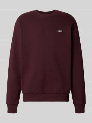bluza o kroju regular fit z mieszanki bawełny Lacoste Bordowy