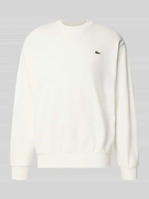 Bluza o kroju regular fit z mieszanki bawełny Lacoste Złamany biały