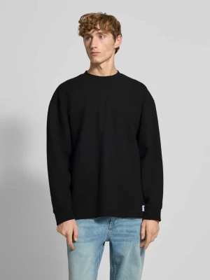 Bluza o kroju regular fit z mieszanki bawełny model ‘NUWOLO’ Hugo Blue