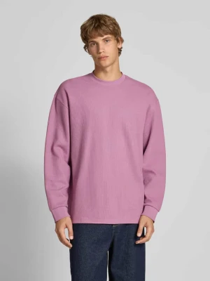 Bluza o kroju regular fit z mieszanki bawełny model ‘NUWOLO’ Hugo Brudnoróżowy