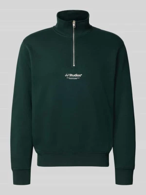 bluza o kroju regular fit z mieszanki bawełny model 'Soho' Jack&Jones Ciemnozielony