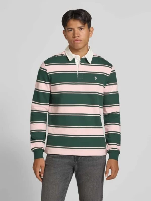 bluza o kroju regular fit z mieszanki bawełny REVIEW Ciemnozielony