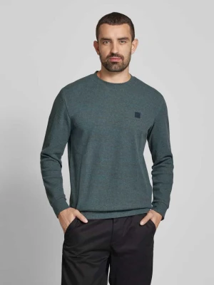 Bluza o kroju regular fit z mieszanki bawełny z efektem melanżu Tom Tailor