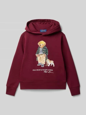 Bluza o kroju regular fit z mieszanki bawełny z kapturem i nadrukiem z logo Polo Ralph Lauren Teens