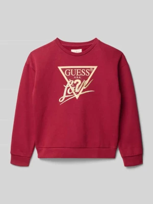 Bluza o kroju regular fit z nadrukiem z logo model ‘Active’ Guess