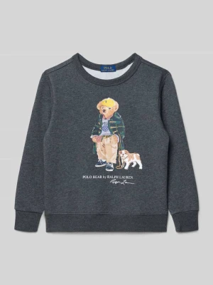 Bluza o kroju regular fit z nadrukiem z logo Polo Ralph Lauren Kids
