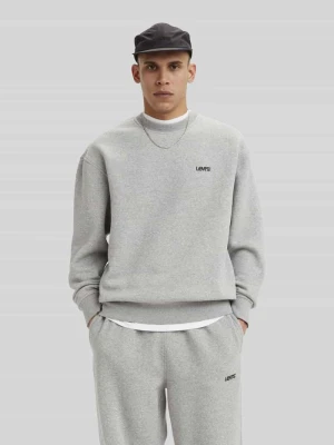 bluza o kroju regular fit z subtelnym napisem z logo Levi's Średnioszary