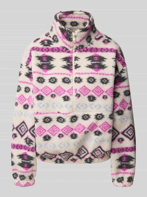 bluza o kroju regular fit z wzorem na całej powierzchni model 'JANNE' Only Złamany biały