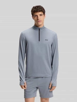 bluza o kroju regular fit ze stójką model 'SW_Active QZ' Boss