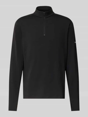 bluza o kroju regular fit ze stójką model 'SW_Active QZ' Boss Czarny