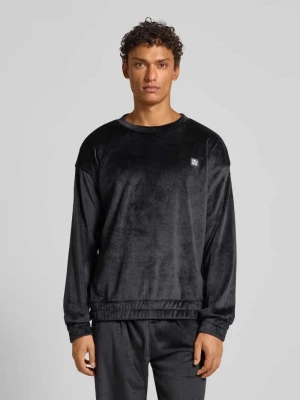 Bluza o kroju relaxed fit z aksamitnym prążkowaniem HUGO