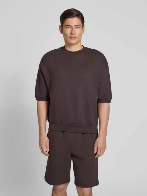 Bluza o kroju relaxed fit z czystej bawełny Lacoste Czekoladowy
