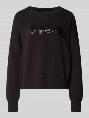 Bluza o kroju relaxed fit z czystej bawełny Miss Goodlife Czarny