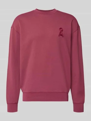 Bluza o kroju relaxed fit z czystej bawełny model 'ICONIC Å GMT' ARMEDANGELS Bordowy