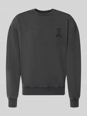 Bluza o kroju relaxed fit z czystej bawełny model 'ICONIC' ARMEDANGELS Czarny