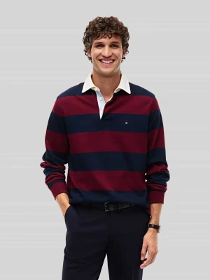 Bluza o kroju relaxed fit z czystej bawełny Tommy Hilfiger Bordowy