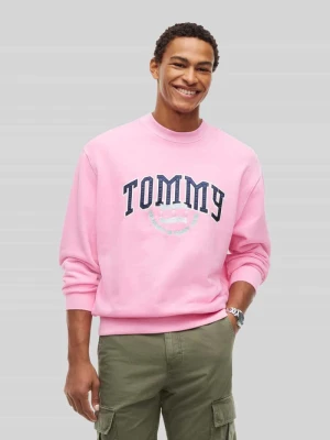 Bluza o kroju relaxed fit z czystej bawełny Tommy Jeans Różowy