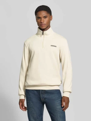 Bluza o kroju relaxed fit z elastycznej mieszanki bawełny Napapijri Złamany biały