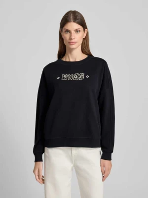 Bluza o kroju relaxed fit z mieszanki bawełny model ‘ELAND’ Boss Orange