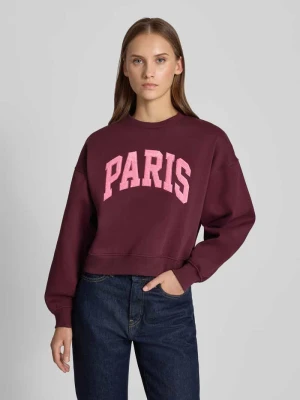 Bluza o kroju relaxed fit z mieszanki bawełny model 'Tatum' JJXX Bordowy
