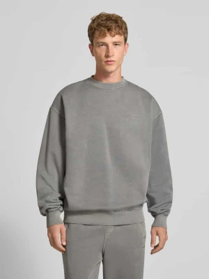 Bluza o kroju relaxed fit z mieszanki bawełny Pegador Ciemnoszary