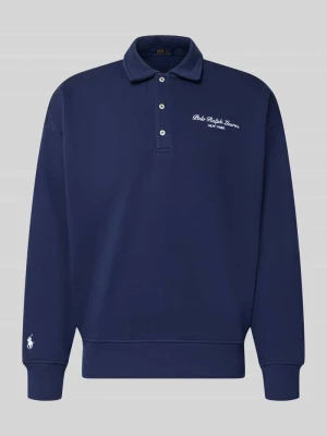 Bluza o kroju relaxed fit z mieszanki bawełny Polo Ralph Lauren Granatowy