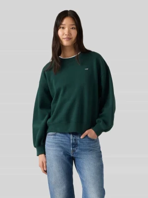 Bluza o kroju relaxed fit z mieszanki bawełny z wyhaftowanym logo Levi's Ciemnozielony