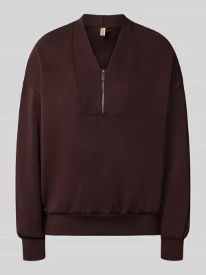 Bluza o kroju relaxed fit z mieszanki modalu model 'BANU' Soyaconcept Czekoladowy