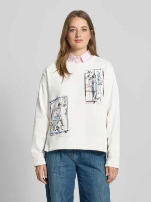 Bluza o kroju relaxed fit z okrągłym dekoltem milano italy