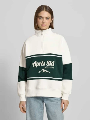 Bluza o kroju relaxed fit ze stójką model ‘Jenny’ LeGer by Lena Gercke