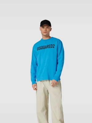 Bluza o luźnym kroju z bawełny Dsquared2 Jasnoniebieski