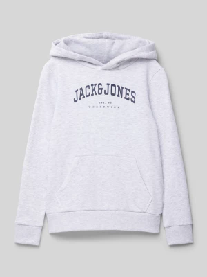 Bluza o luźnym kroju z kapturem i kieszenią kangurką model ‘CALEB’ jack & jones