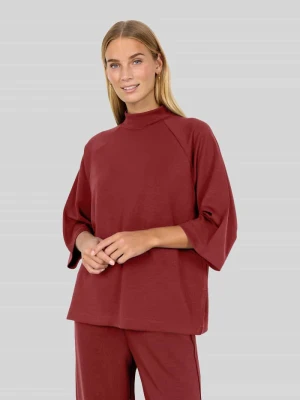 Bluza o luźnym kroju z mieszanki modalu model 'BANU' Soyaconcept Bordowy