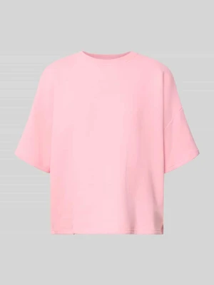 Bluza o pudełkowym kroju z rękawem o dł. 1 / 2 model „Karo” Oh April Różowy