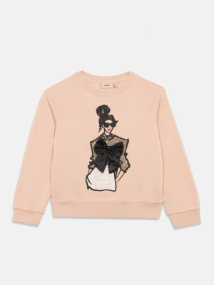 Bluza ONLY GIRLS jasnoróżowy