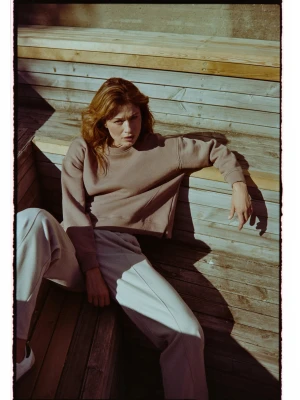 Bluza oversize beżowa Moodo