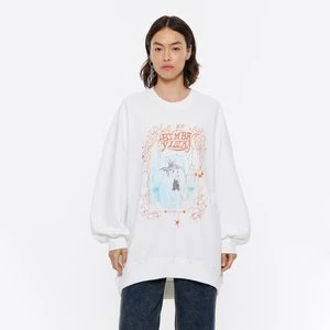 Bluza oversize logo nadruk kość słoniowa BIMBA Y LOLA