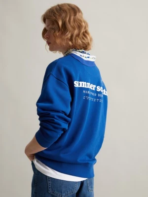Bluza oversize Marc O'Polo modrá