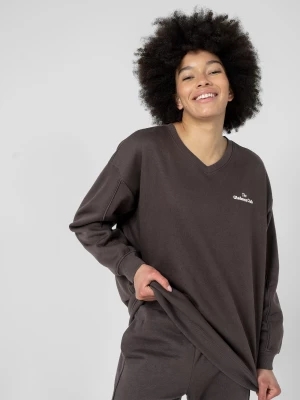 Bluza oversize nierozpinana bez kaptura damska Outhorn - brązowa