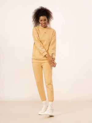 Bluza oversize nierozpinana z kapturem damska Outhorn - żółta