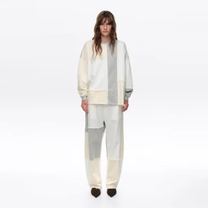 Bluza oversize patchwork bawełna kość słoniowa BIMBA Y LOLA IVORY