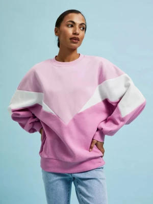 Bluza oversize wkładana przez głowę różowa Moodo