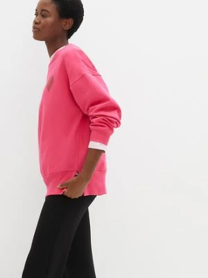 Zdjęcie produktu Bluza oversize z bawełny organicznej BonPrix różowy