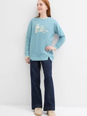 Bluza oversize z czystej bawełny organicznej bonprix