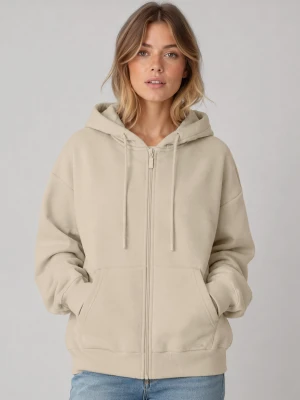 Bluza oversize z kapturem B-LOMY Volcano Beżowy